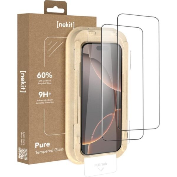 tempered glass iphone 16 pro max nekit pure premium anthektiko 9h full face antixaraktiko gyali prostasias othonis me aplicater 2 temaxia black
