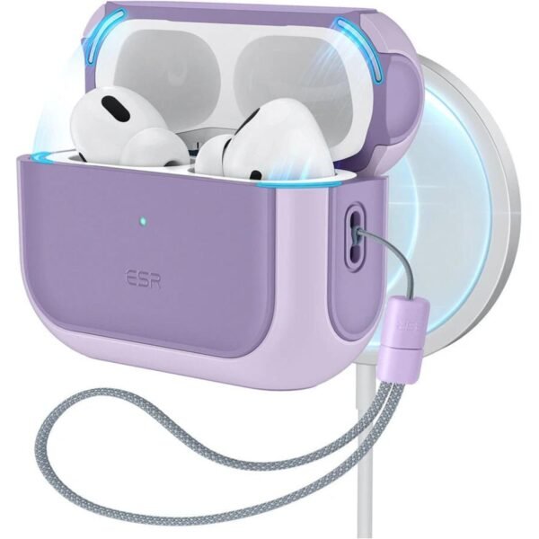 thiki airpods pro 3rd gen esr orbit hybrid megnetic me magsafe lavender 6