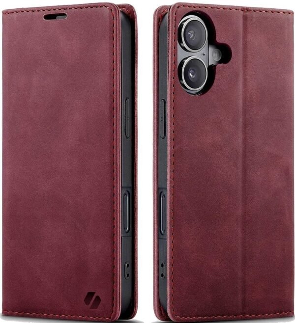 thiki apple iphone 16 plus spacecase wallet portofoli red 19