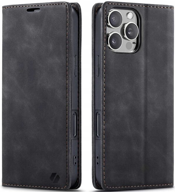 thiki apple iphone 16 pro max spacecase wallet portofoli black 3