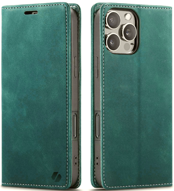 thiki apple iphone 16 pro max spacecase wallet portofoli green 20