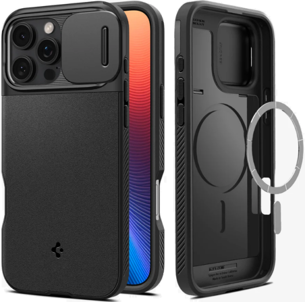thiki apple iphone 16 pro max spigen optik armor magfit me magsafe kai kalimma gia tin kamera black
