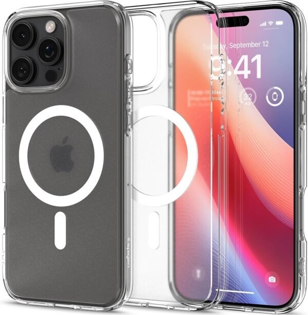 thiki apple iphone 16 pro max spigen ultra hybrid magfit me magsafe frost clear 8