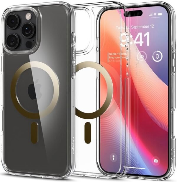 thiki apple iphone 16 pro max spigen ultra hybrid magfit me magsafe gold 4