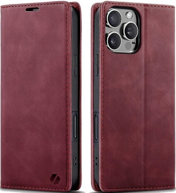 thiki apple iphone 16 pro spacecase wallet portofoli red 22