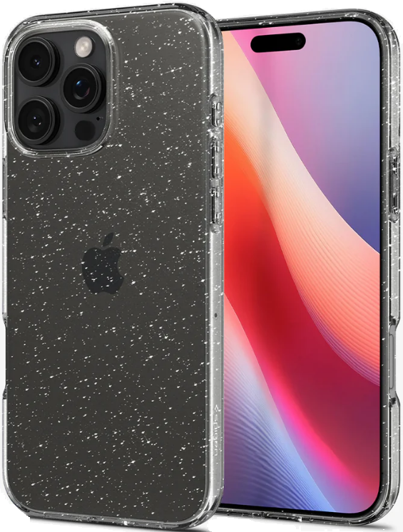 thiki apple iphone 16 pro spigen liquid crystal glitter silikonis crystal quartz