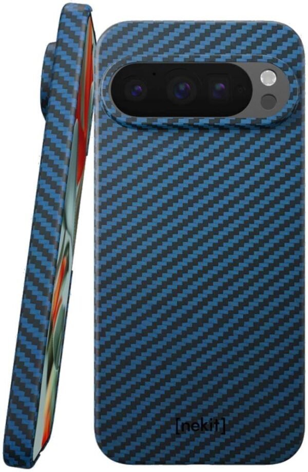 thiki google pixel 9 pro xl nekit fiber skliri me magsafe aramid fiber 1mm 1500d kevlar blue 20