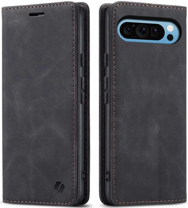 thiki google pixel 9 pro xl spacecase wallet portofoli black 8