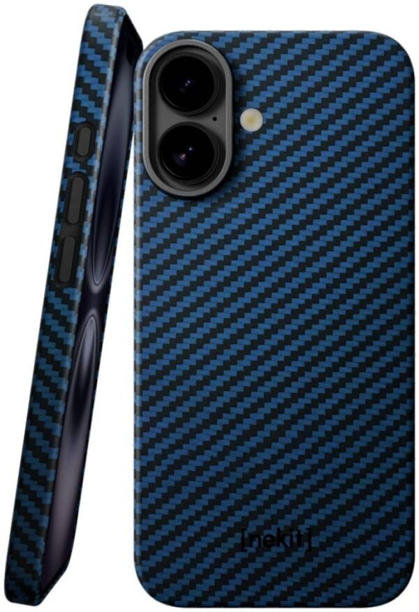 thiki iphone 16 plus nekit fiber skliri me magsafe aramid fiber 1mm 1500d kevlar blue 20