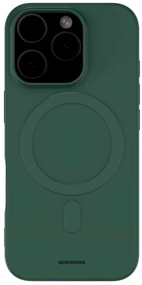 thiki iphone 16 pro max spacecase silicone magnetic case silikonis me magsafe dark green 2