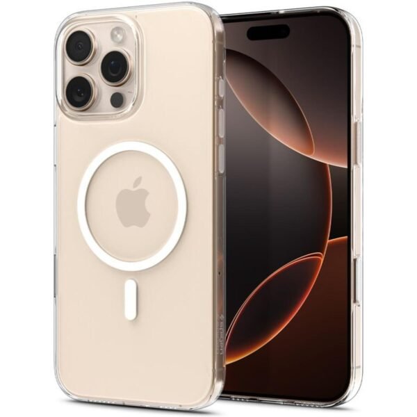 thiki iphone 16 pro spigen thin fit t magfit anthektiki skliri me magsafe kai kalimma gia kamera control clear white 1