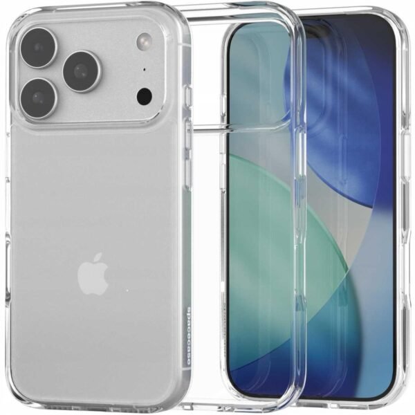 thiki iphone 17 pro max spacecase clear case skliri diafani 1 mm transparent