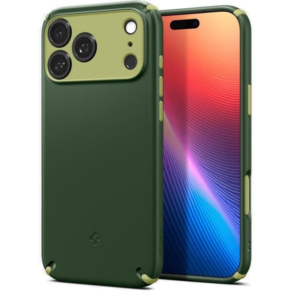 thiki iphone 17 pro max spigen nano pop hybrid magfit anthektiki skliri me magsafe avo green 6