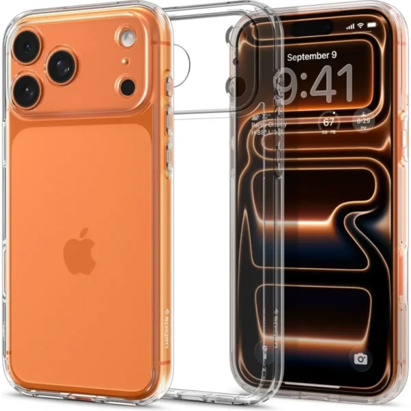 thiki iphone 17 pro max spigen ultra hybrid anthektiki diafani skliri crystal clear