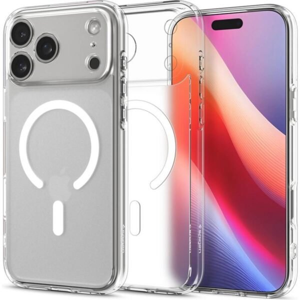 thiki iphone 17 pro spigen ultra hybrid magfit anthektiki skliri me magsafe frost white 6