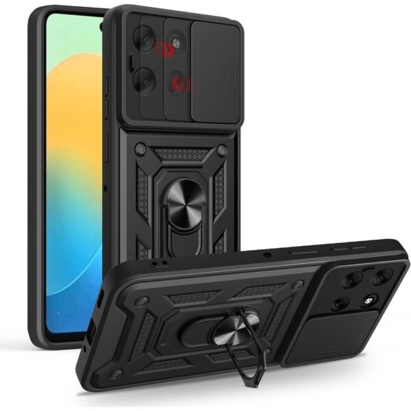 thiki motorola moto g86 g86 power bodycell armor slide anthektiki me kalimma gia tin kamera kai metalliko ring holder black