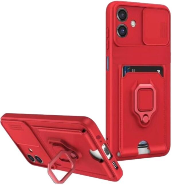 thiki samsung galaxy a06 bodycell multifunction me louraki laimou kalimma kameras ring holder kai ypodoxi kartas red