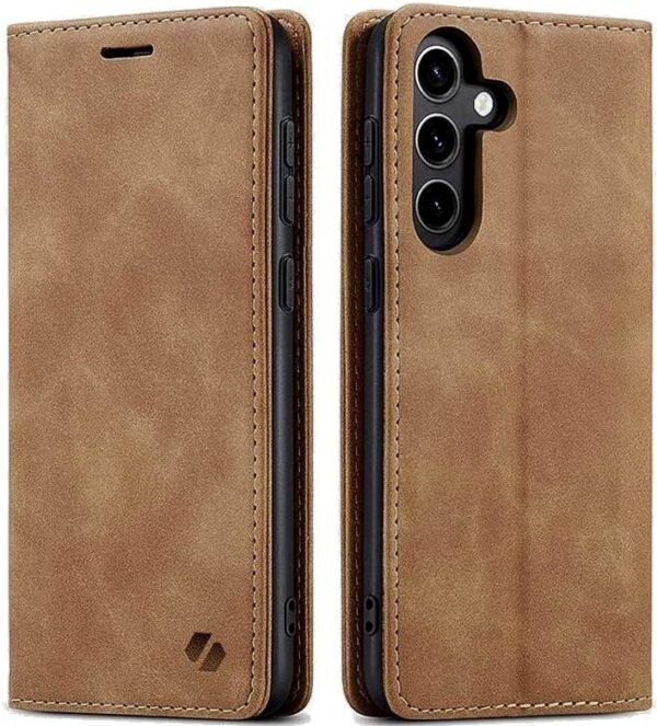 thiki samsung galaxy s25 plus spacecase wallet portofoli light brown 14
