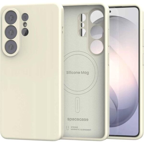 thiki samsung galaxy s26 ultra spacecase silicone mag case silikonis me magsafe beige 14