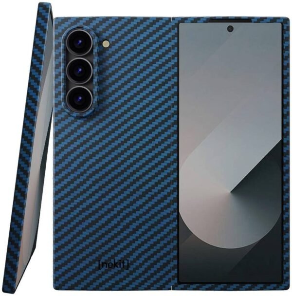 thiki samsung galaxy z fold6 nekit fiber skliri me magsafe aramid fiber 1mm 1500d kevlar blue 12