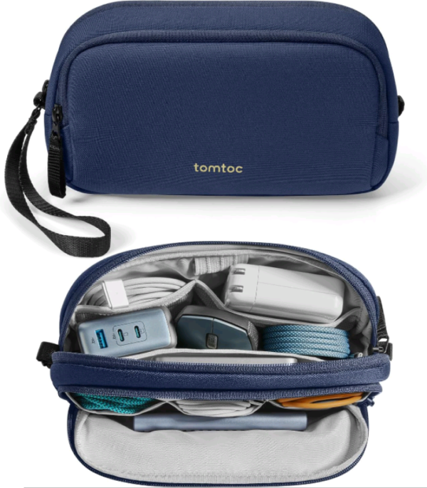 thiki universal tomtoc light t12 accessory pouch gia akserouar powerbank smartphone 1 8 litre medium blue 9