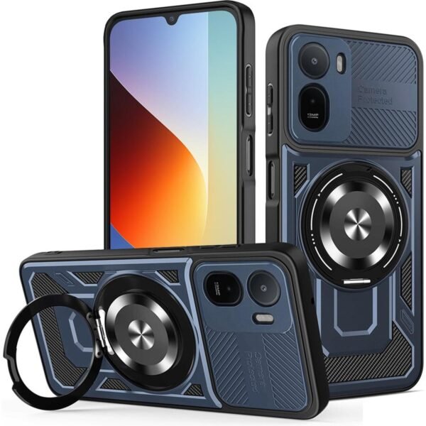 thiki xiaomi redmi a7 pro 4g techsuit rugged cam anthektiki me kickstand kai magsafe blue