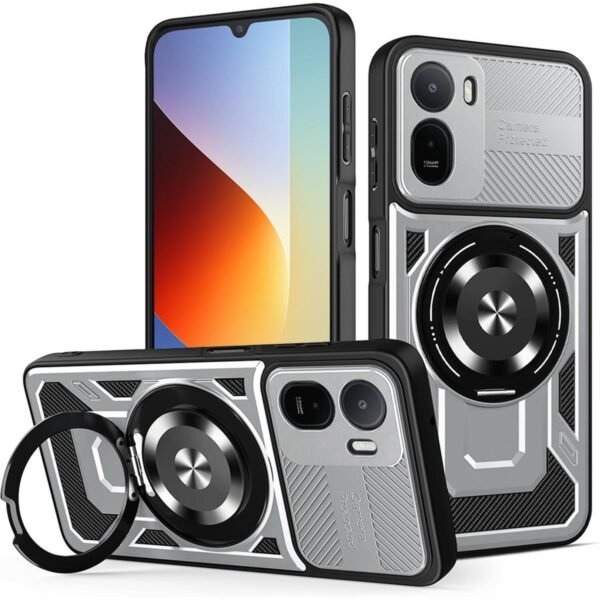 thiki xiaomi redmi a7 pro 4g techsuit rugged cam anthektiki me kickstand kai magsafe gray