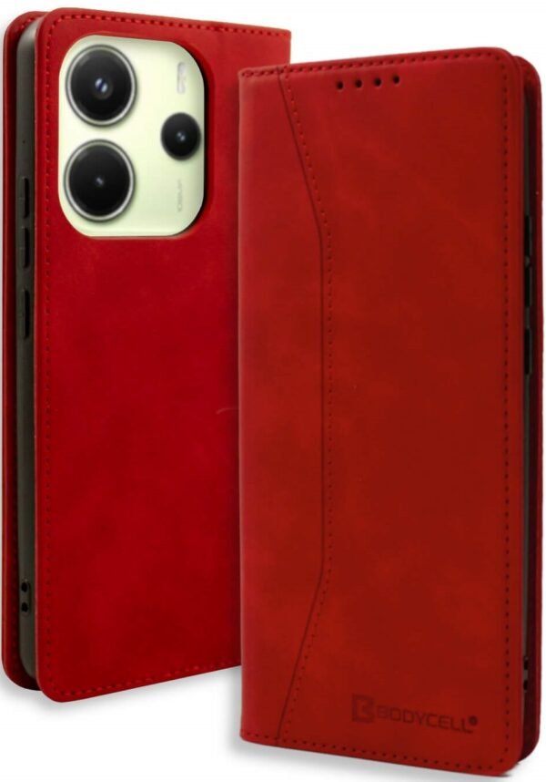 thiki xiaomi redmi note 14 4g bodycell book case portofoli red