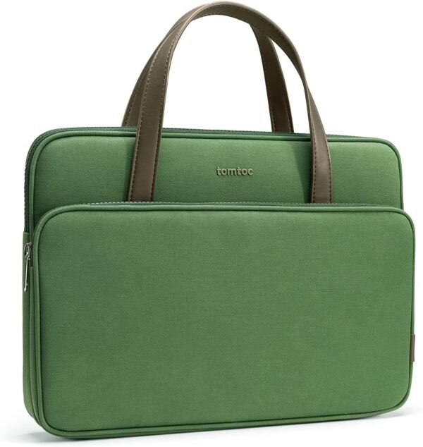 tomtoc premium lady handle bag tsanta metaforas laptop eos 14 inches green