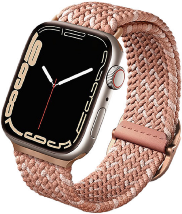uniq aspen braided band premium plekto louraki apple watch se 7 6 5 4 3 41 40 38 mm citrus pink