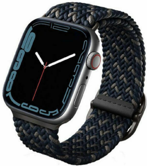 uniq aspen braided band premium plekto louraki apple watch se 7 6 5 4 3 45 44 42 mm obsidian blue