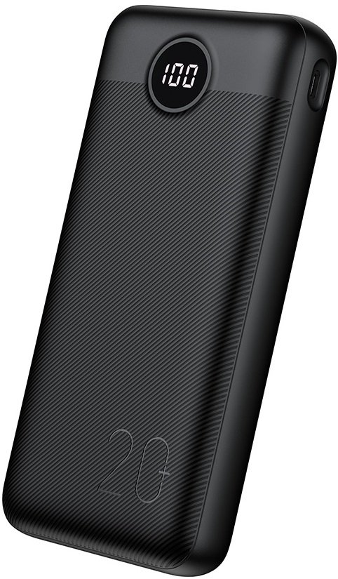 veger powerbank l20s me psifiaki othoni led foriti bataria fortisis me 2 x usb a 1 x type c 20000 mah 20w black
