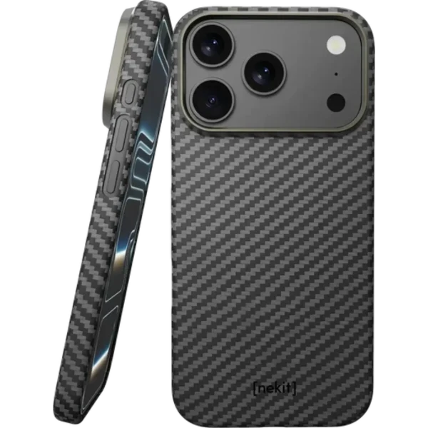 thiki iphone 18 pro nekit fiber skliri me magsafe aramid fiber 1mm 1500d kevlar black