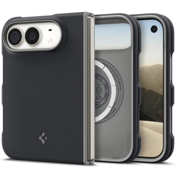 thiki iphone duo spigen nano pop magfit anthektiki magsafe black sesame